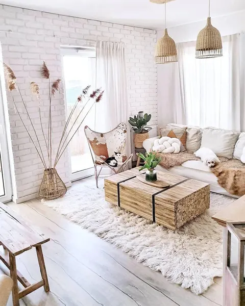 Un salon cocooning et cosy